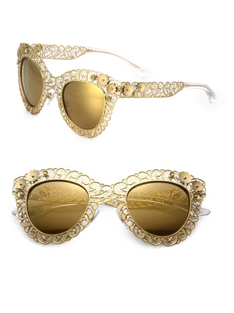 dolce & gabbana gold sunglasses